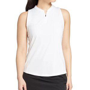 Womens Slazenger Sleeveless Tech 1/4 Zip Polo Size XXL Golf White Hydro-Dri NEW